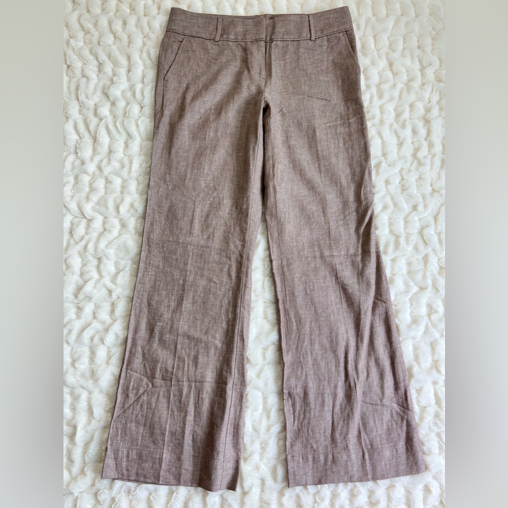 Ann Taylor Loft Women’s Linen Marisa Trouser Dress Pants Size 8